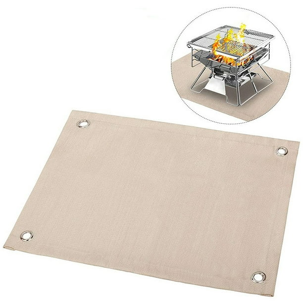 Fireproof Fire Pit Mat Portable Fire Blanket Protective Pad Flame Retardant